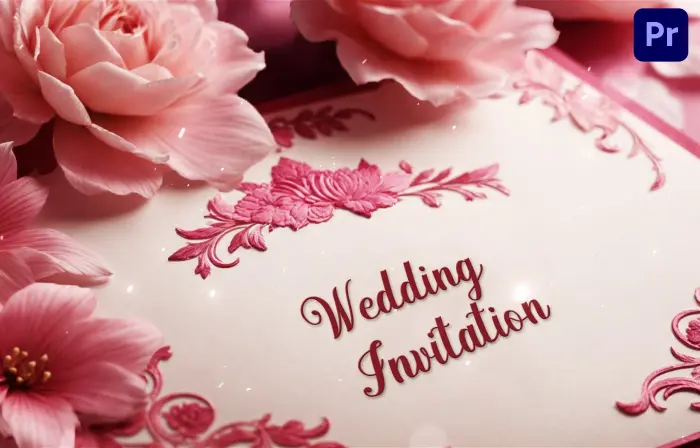 Delicate 3D Floral Wedding Invitation Slideshow
